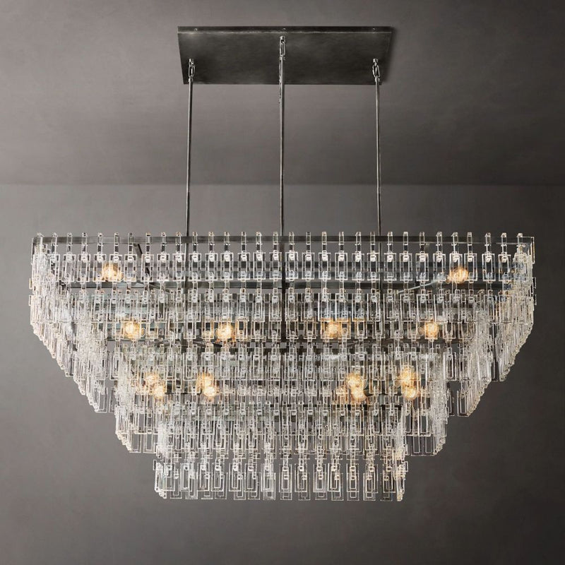 Nigel Rectangle Tiered Chandelier 71''W