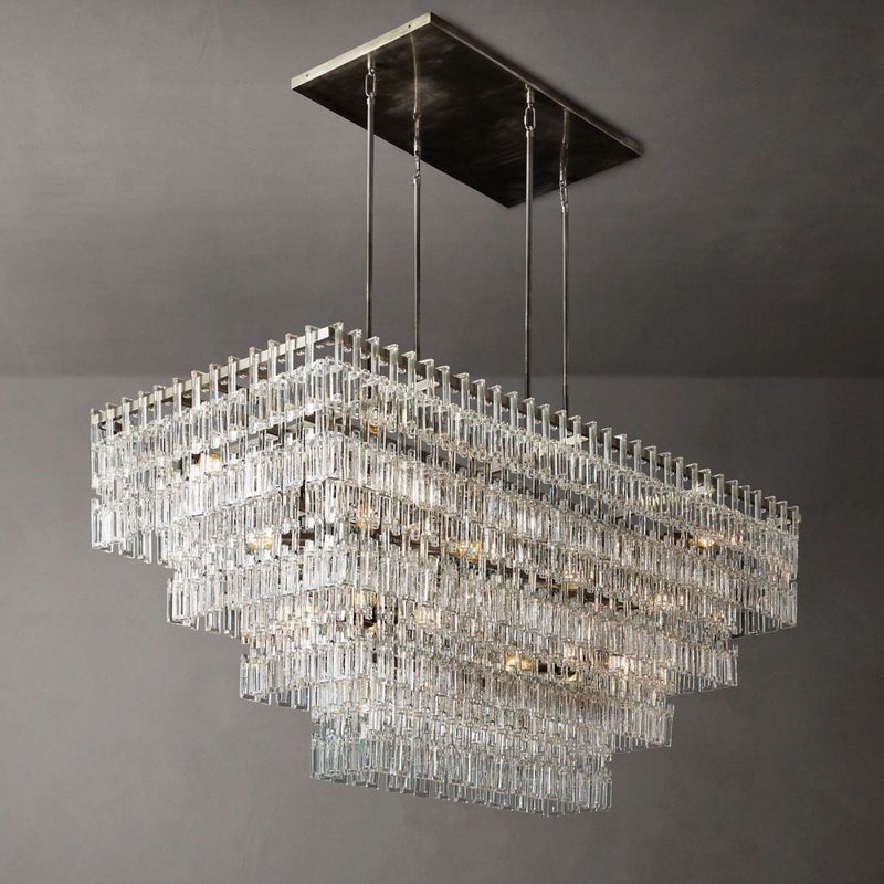 Nigel Rectangle Tiered Chandelier 71''W
