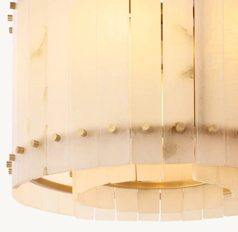 Aurelius Alabaster Round Chandelier 60''