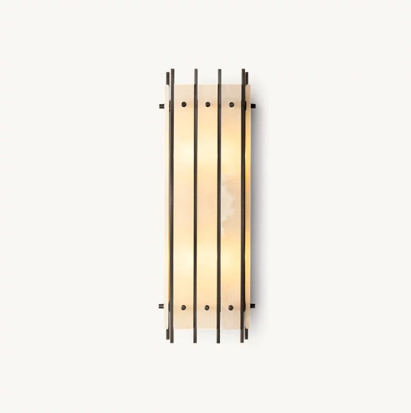 Aurelius Alabaster Rectangular Wall Sconce 25''