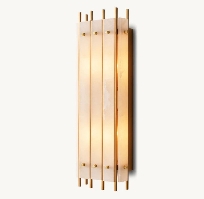 Aurelius Alabaster Rectangular Wall Sconce 25''