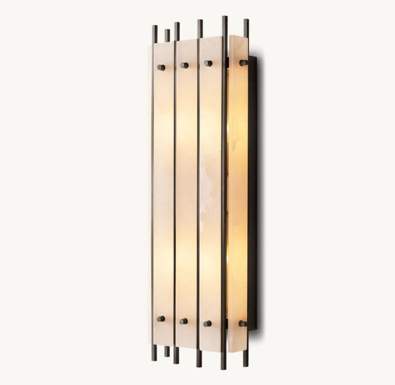 Aurelius Alabaster Rectangular Wall Sconce 25''