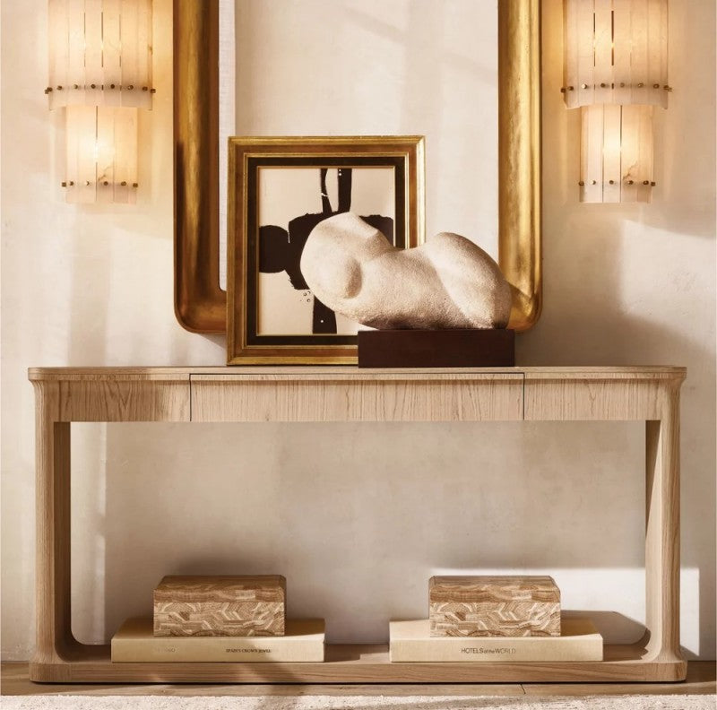 Aurelius Alabaster Round Wall Sconce 38''