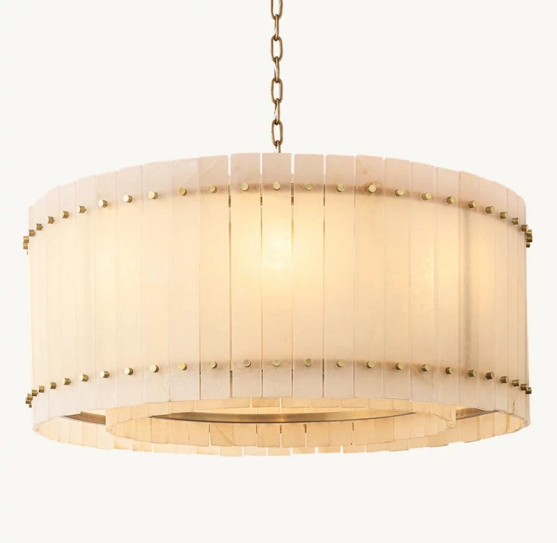 Aurelius Alabaster Round Chandelier 37''