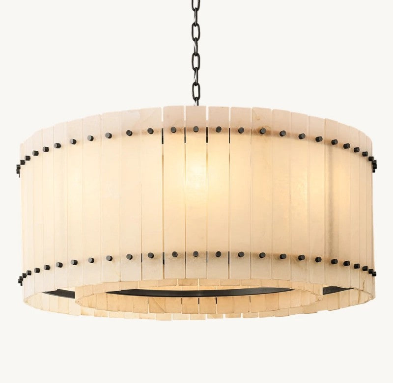 Aurelius Alabaster Round Chandelier 37''