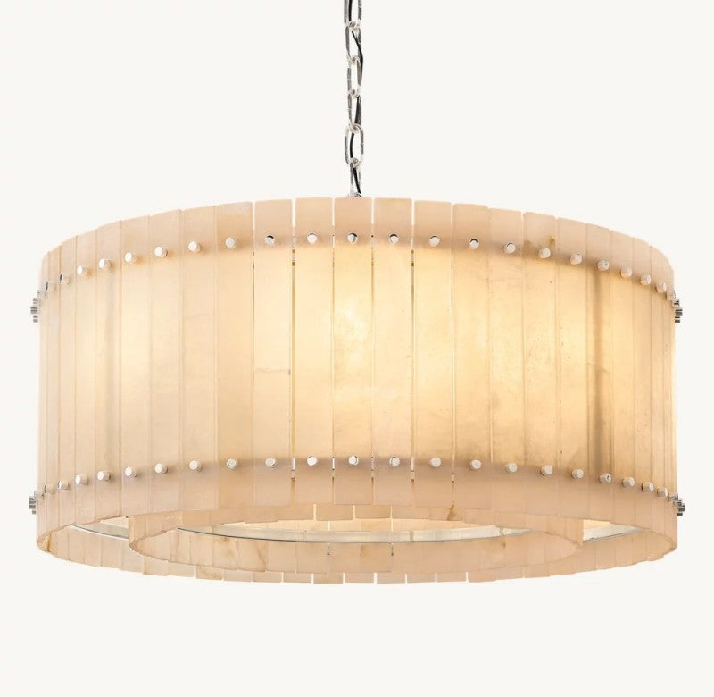 Aurelius Alabaster Round Chandelier 37''