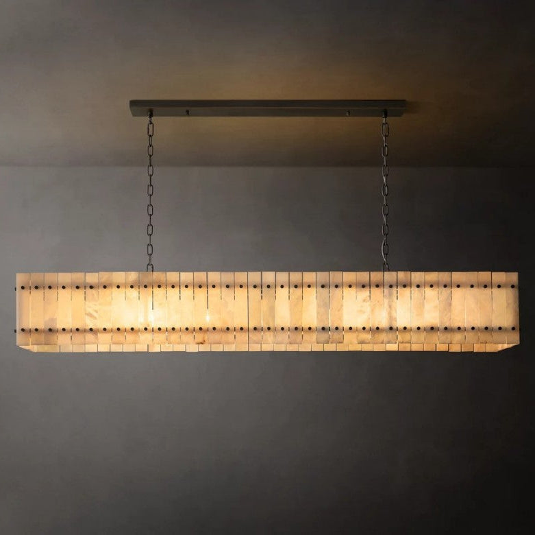 Aurelius Alabaster Linear Chandelier 72''