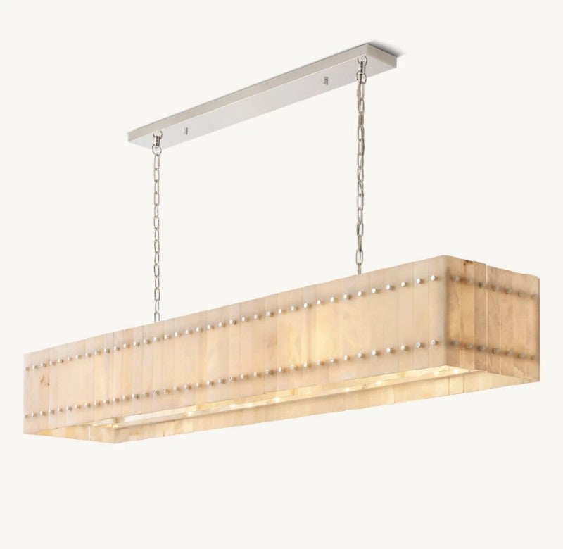 Aurelius Alabaster Linear Chandelier 72''
