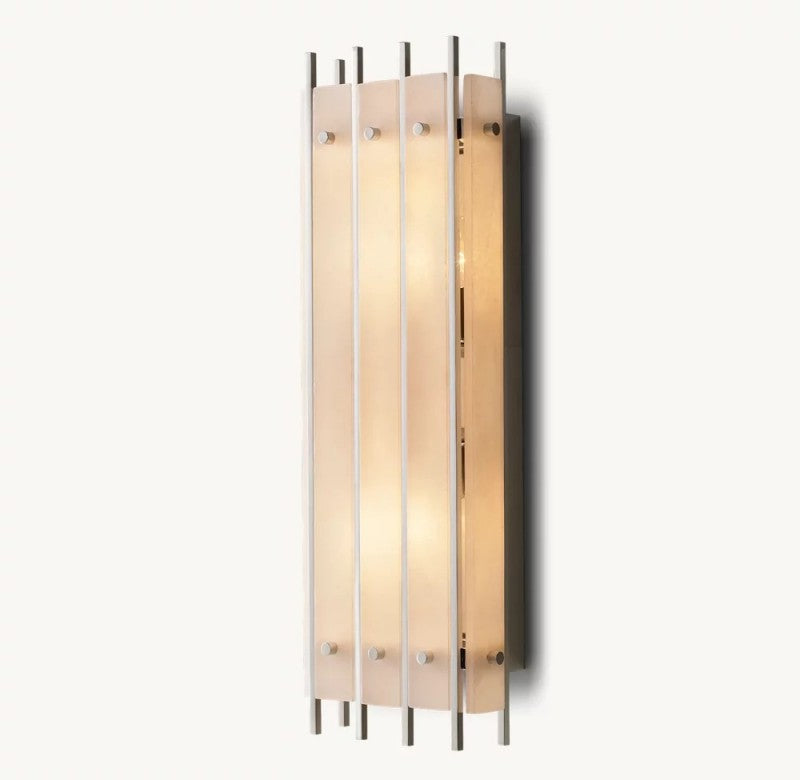 Aurelius Alabaster Rectangular Wall Sconce 25''