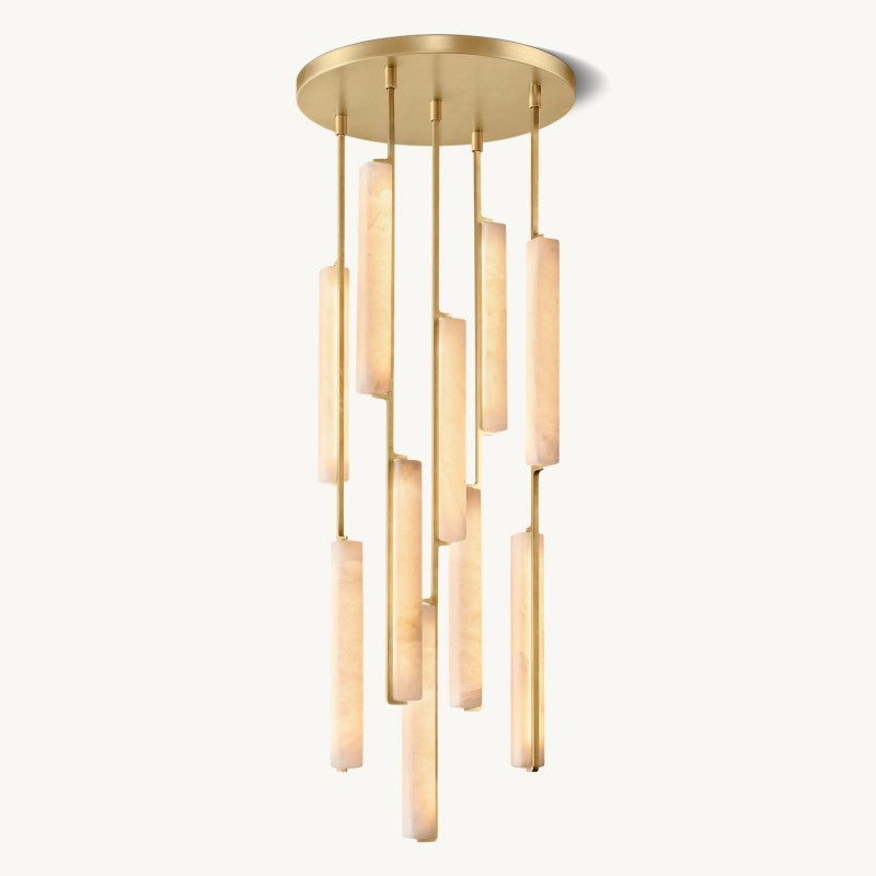 Audon Alabaster Round Chandelier 24"