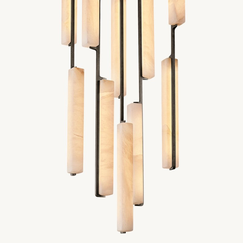 Audon Alabaster Round Chandelier 24"
