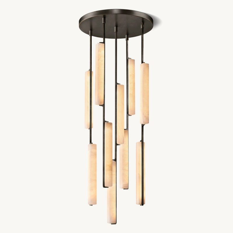 Audon Alabaster Round Chandelier 24"