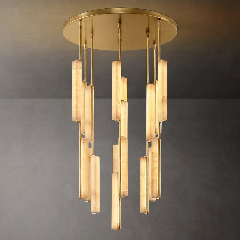 Audon Alabaster Round Chandelier 40"