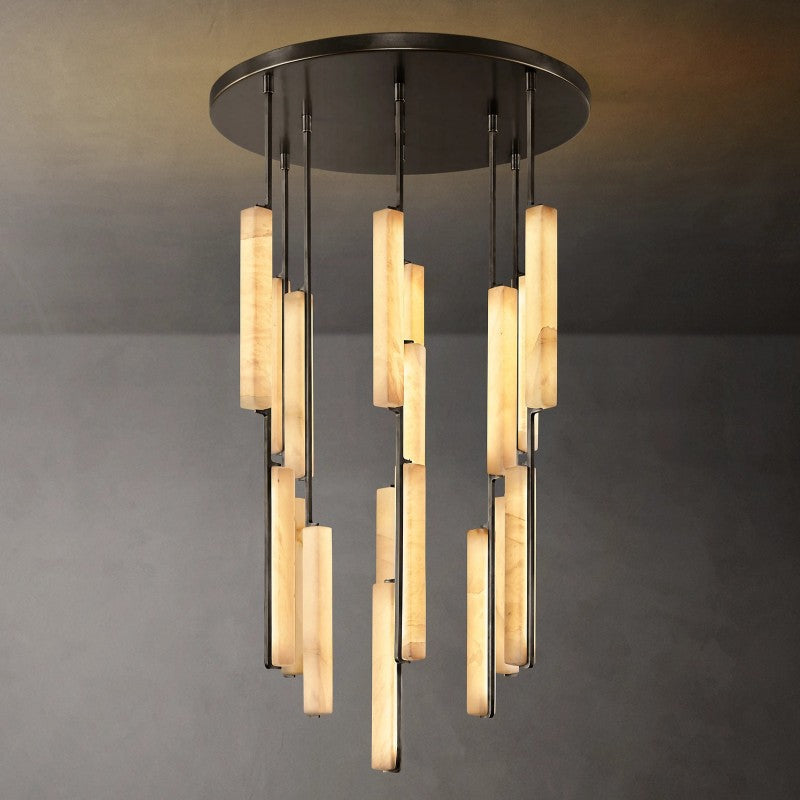 Audon Alabaster Round Chandelier 40"