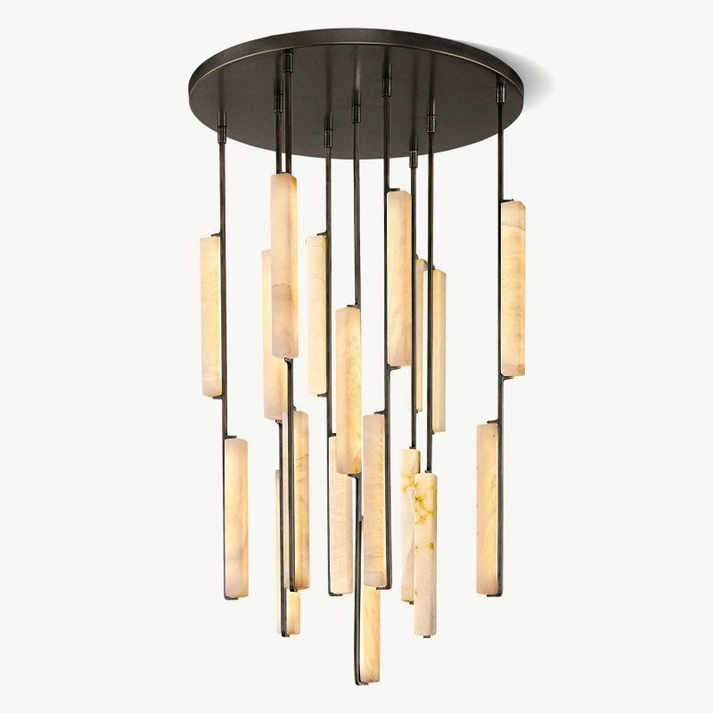 Audon Alabaster Round Chandelier 40"