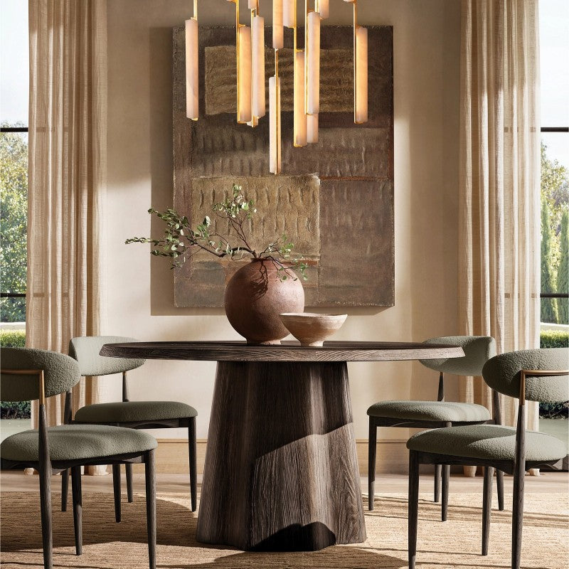 Audon Alabaster Round Chandelier 40"