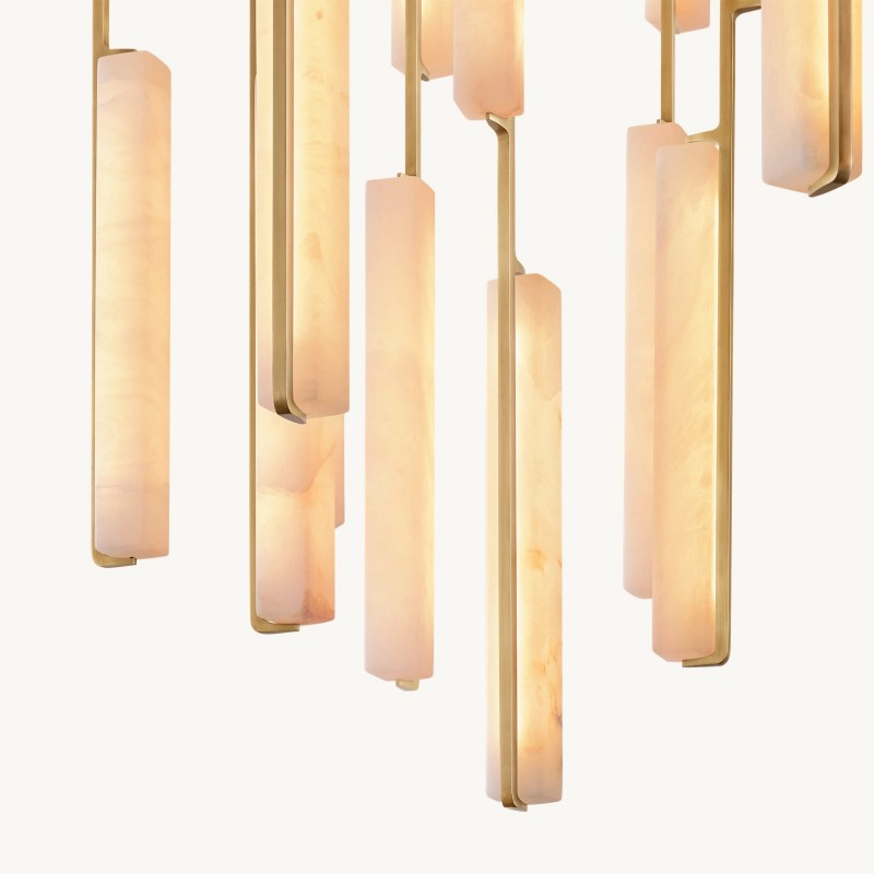 Audon Alabaster Round Chandelier 56"