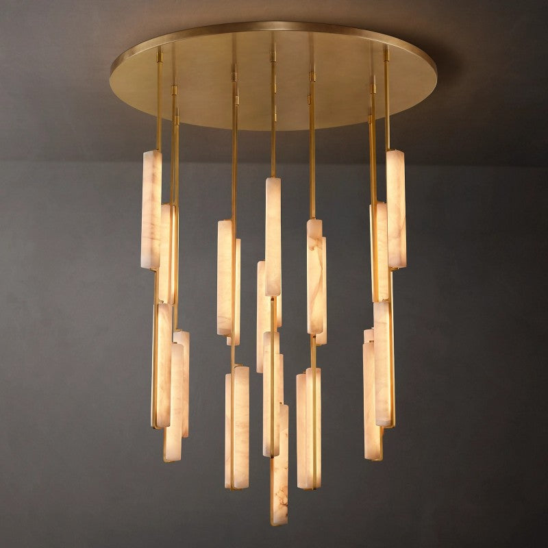 Audon Alabaster Round Chandelier 56"