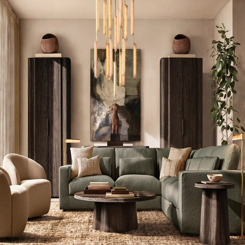 Audon Alabaster Round Chandelier 56"