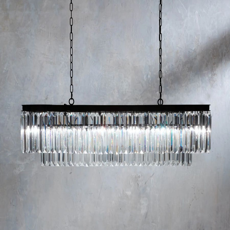 Ryan Tiered Rectangular Chandelier 49''W