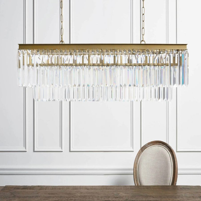 Ryan Tiered Rectangular Chandelier 49''W