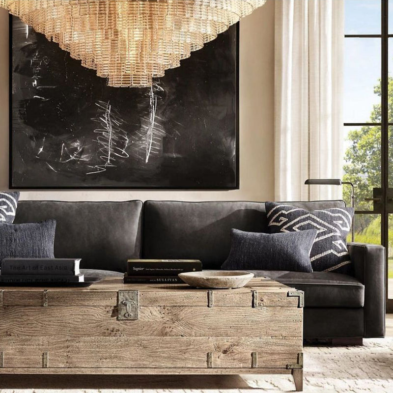 Samurai Clear Round Chandelier 65''D
