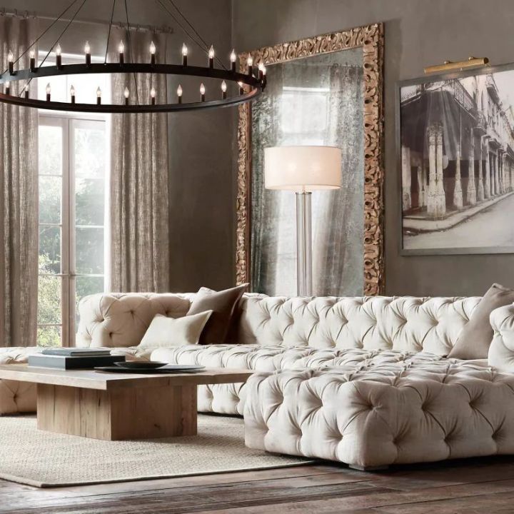 Camilo Vintage Candelabra 2-Tier Round Chandelier 50''D