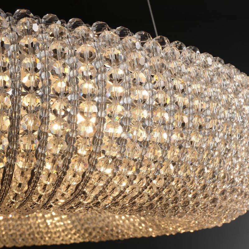 Halo Crystal Round LED Chandelier 41''