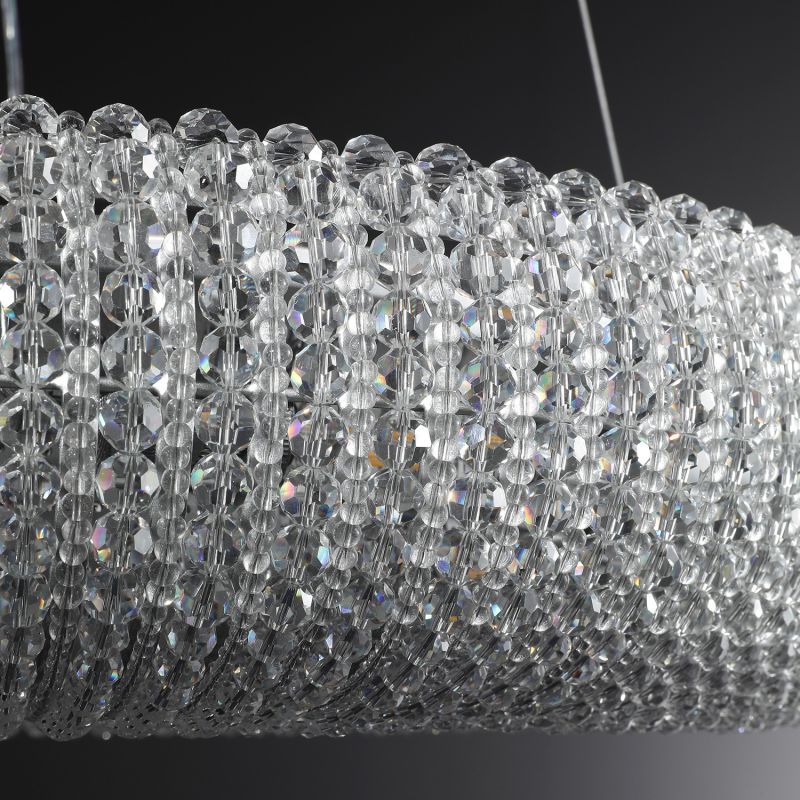 Halo Crystal Round LED Chandelier 41''
