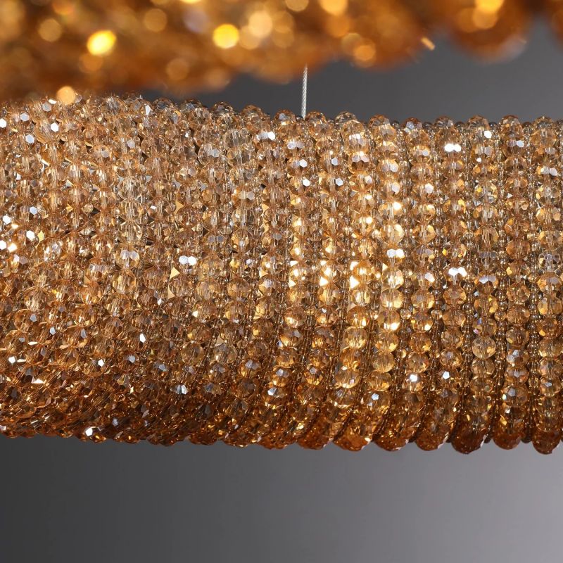 Halo Crystal Round LED Chandelier 41''