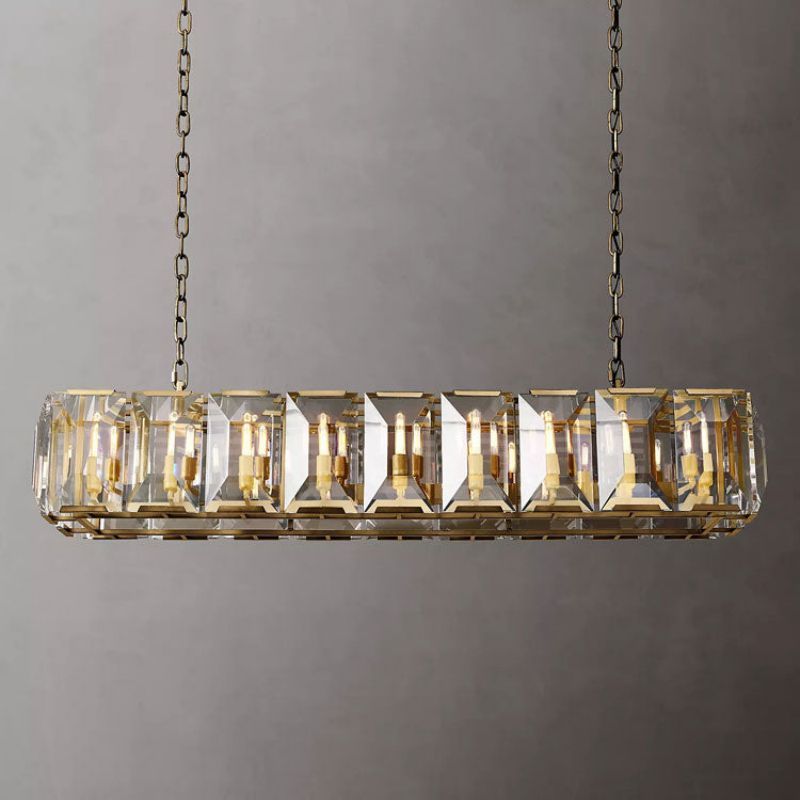 Harley Crystal Rectangular Chandelier 61''