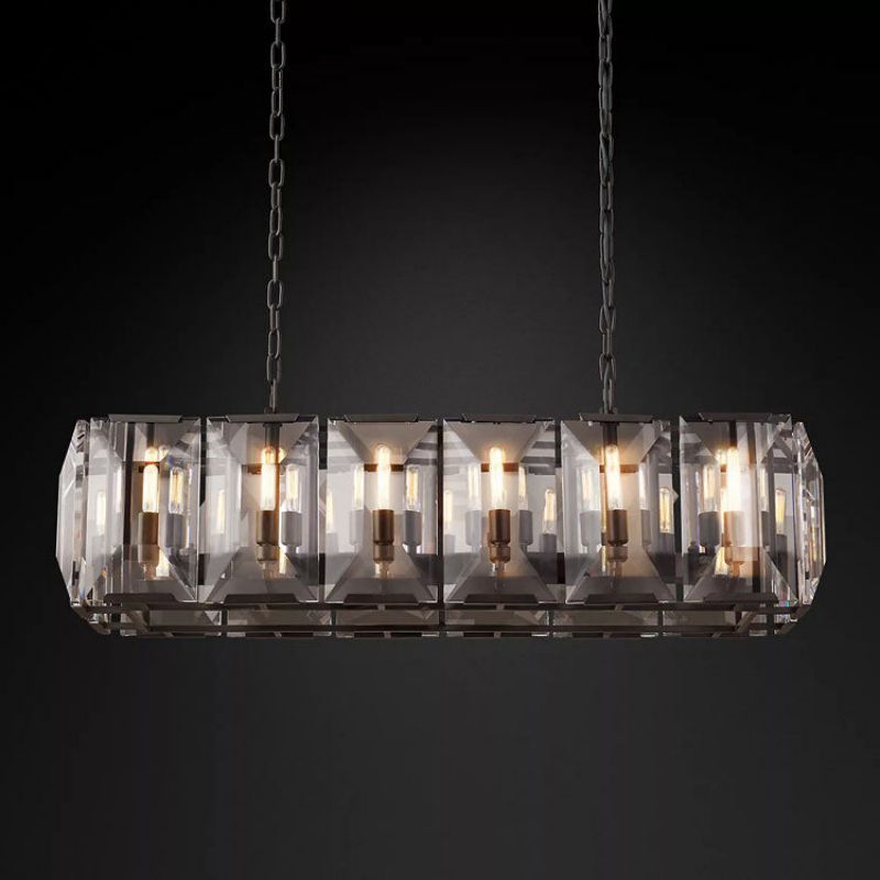 Harley Crystal Rectangular Chandelier 42''