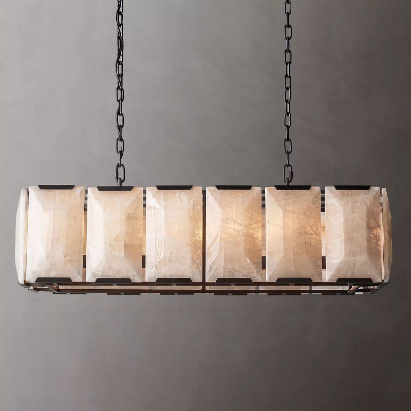 Harley Calcite Rectangle Chandelier 42''