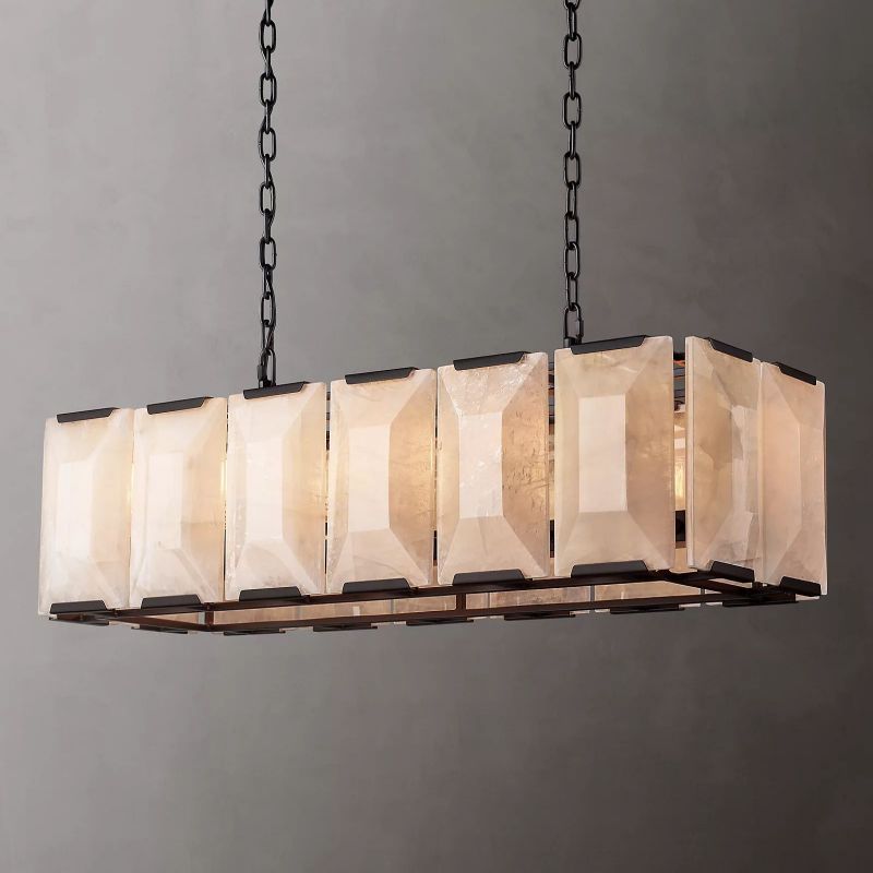 Harley Calcite Rectangle Chandelier 42''
