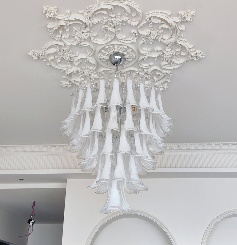 Murano Glass Petals Chandelier