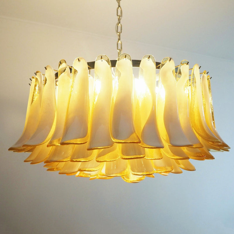 Petal Amber Murano Glass Chandelier