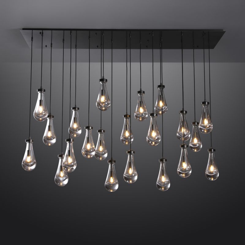 Raindrop Rectangle Chandelier 72''