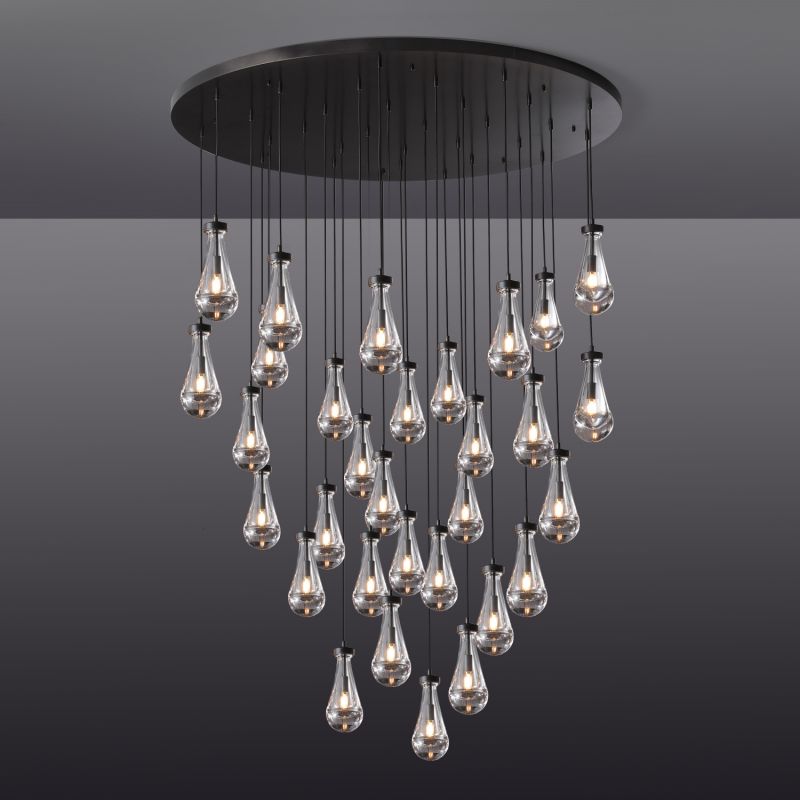 Raindrop Round Chandelier 60''