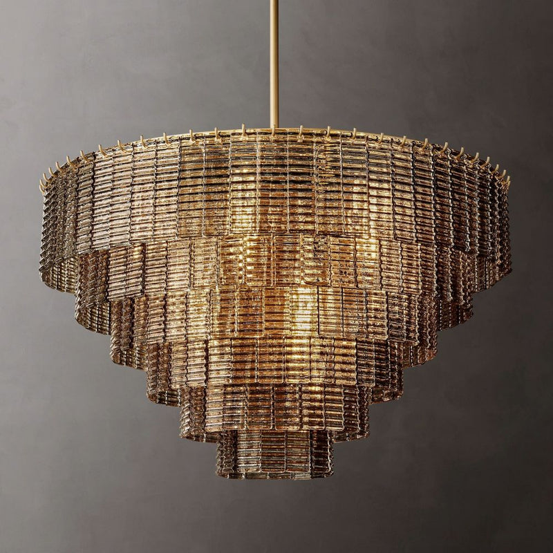 Samurai Smoke Round Chandelier 41"D