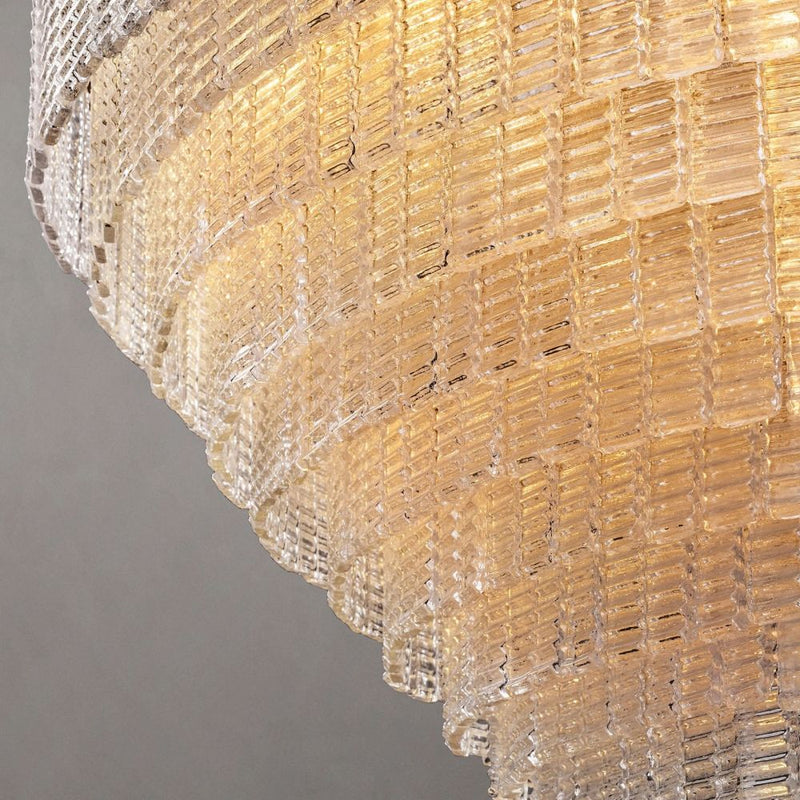 Samurai Clear Round Chandelier 52"D