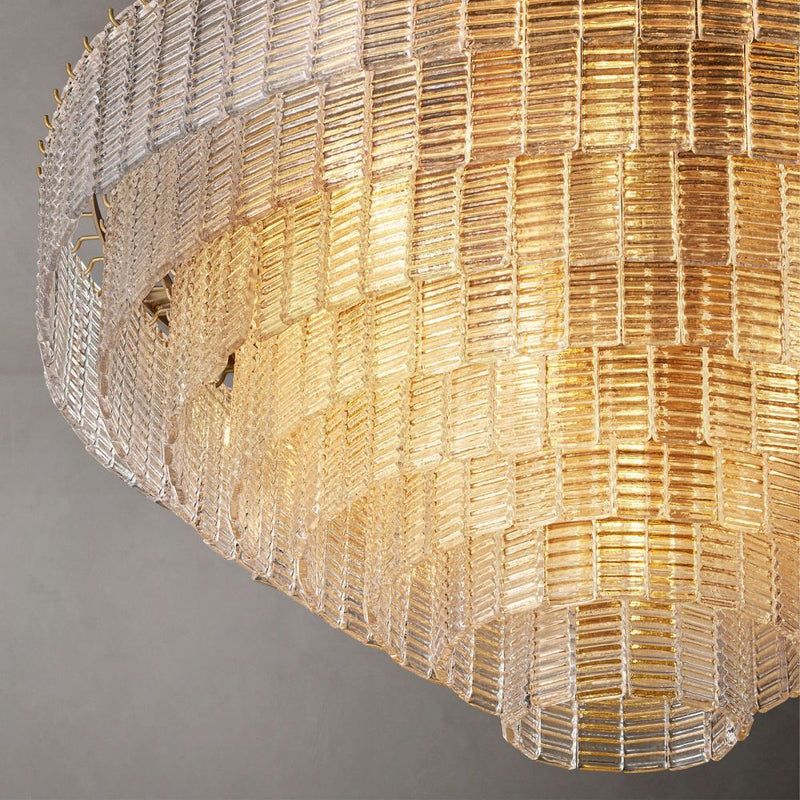 Samurai Clear Round Chandelier 65''D
