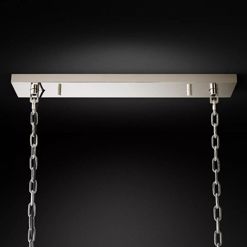 Ryan Rectangle Triangular Crystal Chandelier 49"W