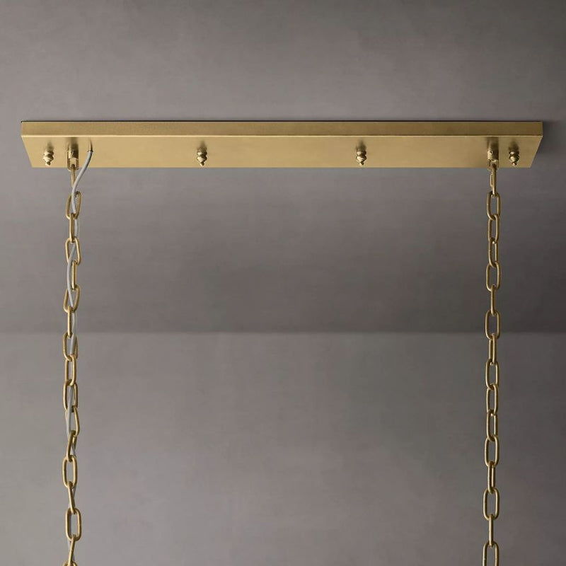 Ryan Rectangle Triangular Crystal Chandelier 49"W
