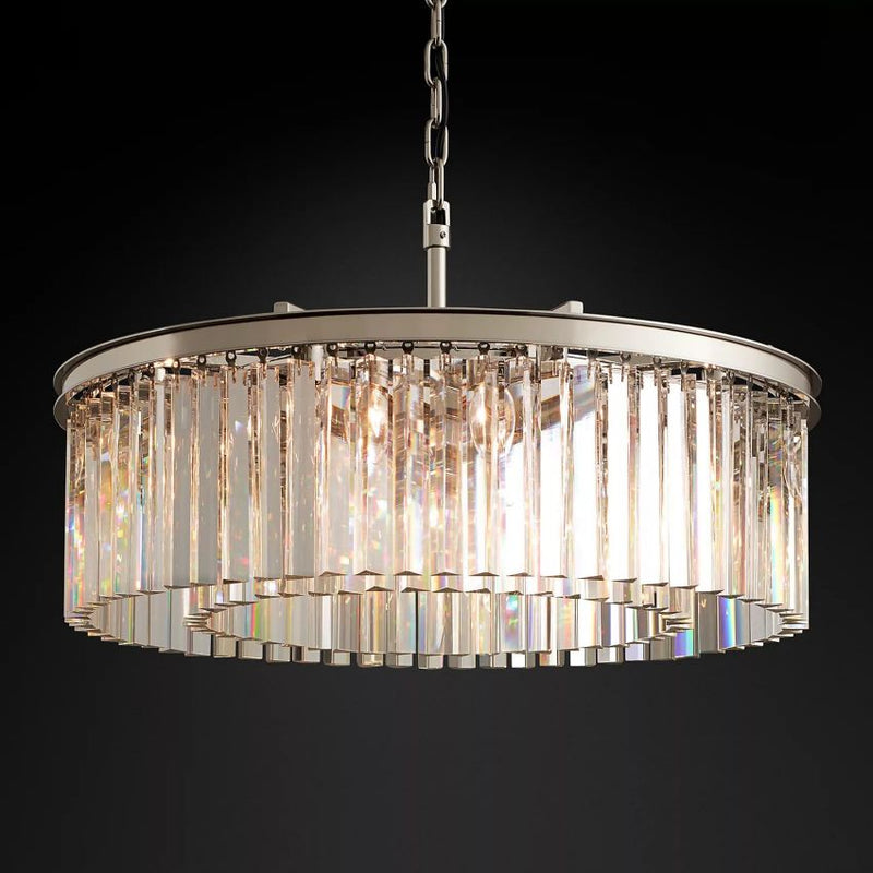 Ryan Round Triangular Crystal Chandelier 32"D