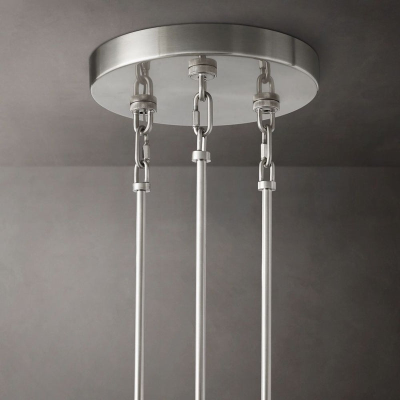 Samurai Clear Round Chandelier 65''D