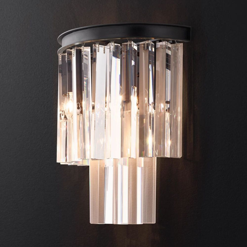 Ryan Triangular Crystal Sconce 15"H