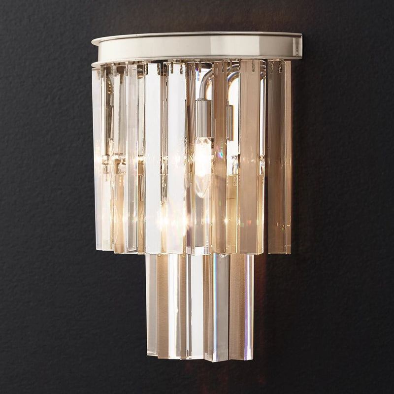 Ryan Triangular Crystal Sconce 15"H