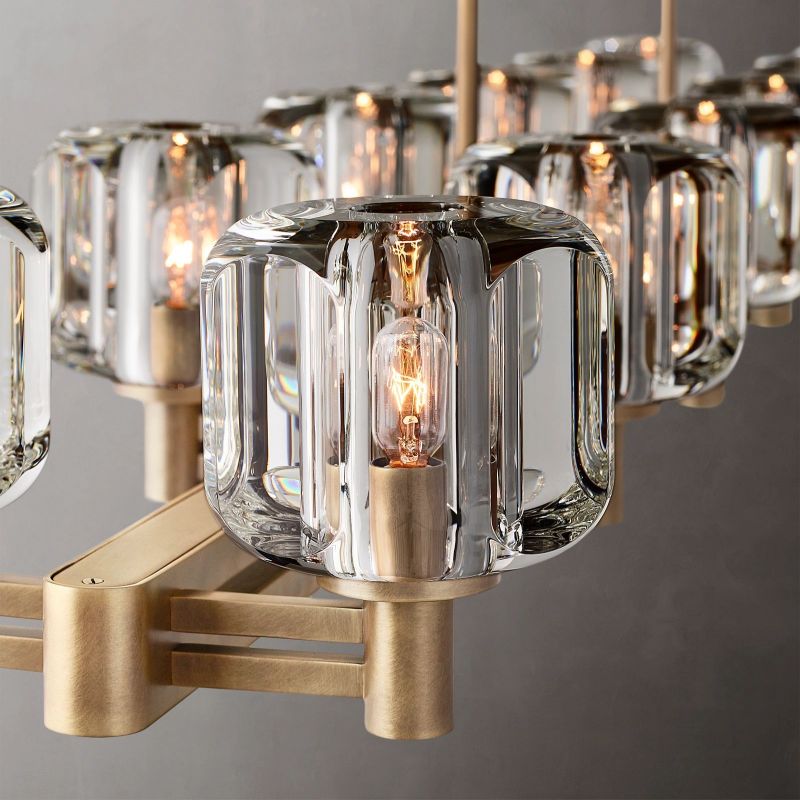 Sebendek Double Linear Chandelier 72''