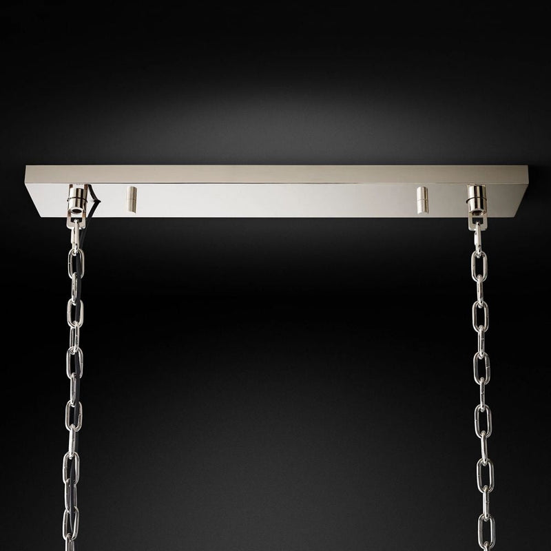 Ryan Tiered Rectangle Triangular Crystal Chandelier 59"W