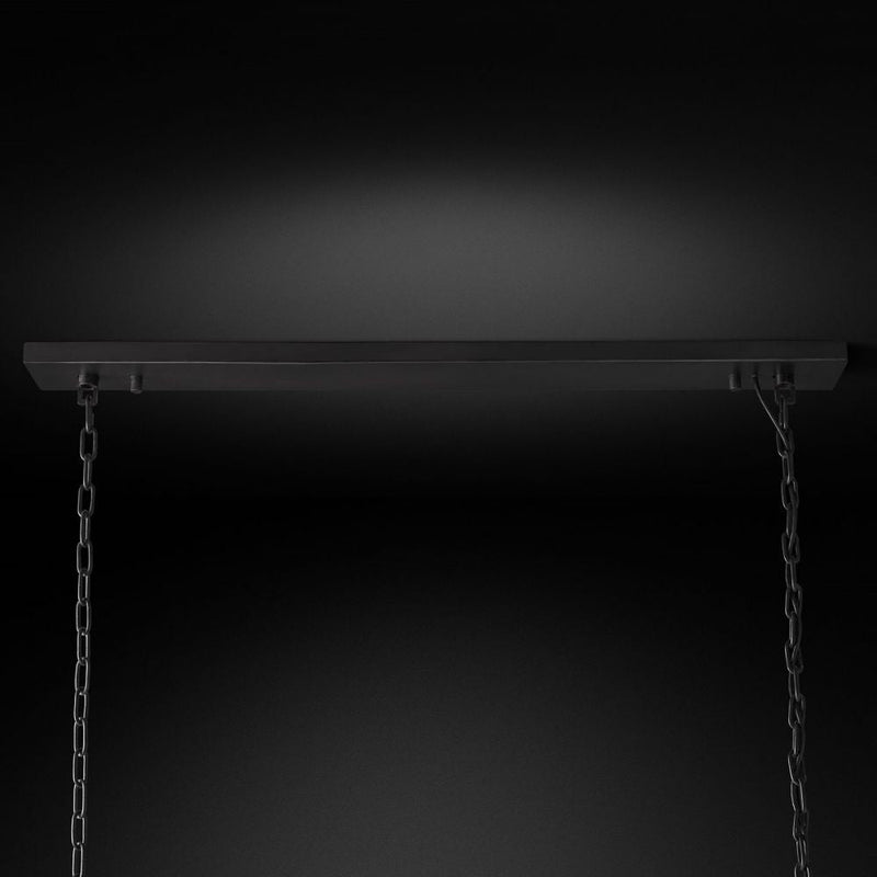Ryan Tiered Rectangle Triangular Crystal Chandelier 59"W